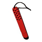 Saffron PU Leather Paddle Red