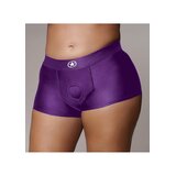 Ouch! Vibrating Strap-On Boxer - Purple - X-Large/XXL