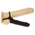 Thrusting & Vibrating Double Penetration Cock Ring Anal Dildo
