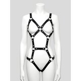 DOMINIX Deluxe Leather Caged Harness - Black