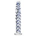 Glacier Glass Whirlpool Blue Spiral Dildo – 7 Inch
