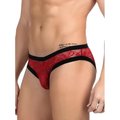 Rosso Passione Erotic Male Lace Briefs - M