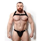 DARKROOM Chrome Elastic Chest Harness