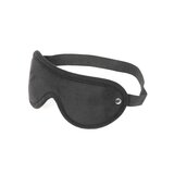 Black Velvet Blindfold With Elastic Strap - One Size
