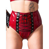 Rhubarb Sensation Lace-Up PVC Knickers