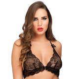 Lovehoney Love Me Lace Halter Bra Black