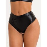 Lovehoney Fierce Wet Look Cut-Out Thong - Small - Black