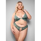 Aerin Chain Detail Bra and Open Panty - 1X/2X