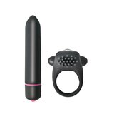 Intense Cock Ring and Bullet - Black
