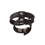 Leather Double Cock & Ball Strap