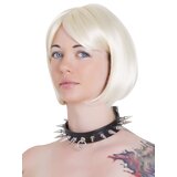 Deluxe Black Leather Spiked Collar