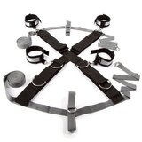 Fifty Shades of Grey Keep Still Over the Bed Cross Restraint Set in Silver