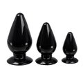 Backdoor Explorer 3 Piece Black Butt Plug Size Training Kit