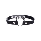 Kinky Kitty Ring Slim Choker - Black