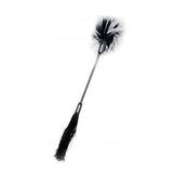 Sex and Mischief Two-Sided Whip & Tickler for Bondage Play in Black & White