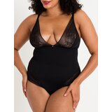 Lovehoney Plus Size Hourglass Black Smoothing Sleeveless Open-Cut Body - 3X / 4X - Black