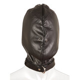 Leather Bondage Confinement Hood - One Size