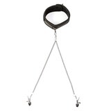 Twin Tweaks - Velvet Collar with Nipple Clamps