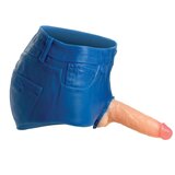 Strap U Booty Shorts 6" Dildo Silicone Strap On Harness Large - booty shorts