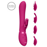 VIVE Chou Rabbit Vibrator with Clitoral Stimulation, Silicone, Waterproof