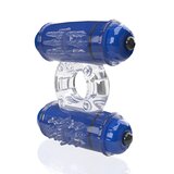 4B Double Wammy Vibrating Ring - Blueberry