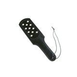 Black Leather Paddle With Pyramid Studs