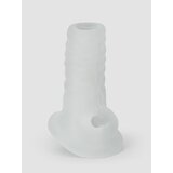 Perfect Fit 4 Inch Open Ended Penis Sleeve With Ball Loop - Clear