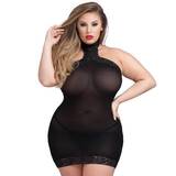 Lovehoney Plus Size Black Halterneck Mini Dress
