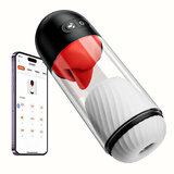 Bestvibe App Controlled Male Masturbator with 9 Tongue Licking  Vibration Modes