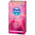 Skins Dots & Ribs Condoms 12 pcs - Clear