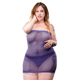 Naughty Tube Dress - Plus Size - Purple