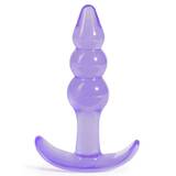 Jelly Rancher Rippled Pleasure Butt Plug with T-Bar 4 Inch