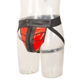 Sizzler Black-Red Zipped Jock Strap - One Size