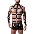 Grey Velvet Men Harness - Black - 2XL/3XL
