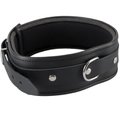 Zado Leather Collar with D-Ring - Black - L/XL