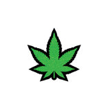Green Glitter Leaf Enamel Pin