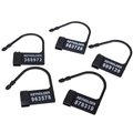 Man Cage Black Plastic Numbered Locks - 5 Pack