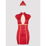 Lovehoney Fantasy Flight Attendant Costume - Large - Red