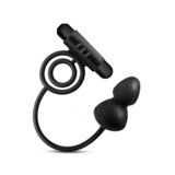 Anal Adventures Platinum - Silicone Anal Plug with Vibrating C-Ring