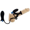 Double Climax 10 Speed Vibrating Cock Sleeve, Clit Stim & Butt Plug