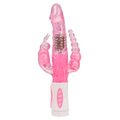 The Triple Treat Pink 3-Way Rabbit Vibrator - PINK