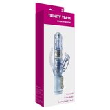 Minx Trinity Tease Combi Rabbit Vibrator with Anal Teaser Beads in Blue