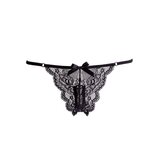 Ann Summers Black Lace Crotchless Thong with Removable Vibrating Bullet