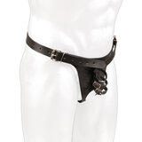 Leather Bondage 3 Strap Penis Harness