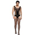 Black Fishnet Suspender Male Bodystocking