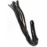 Leather Flogger With Dildo Handle