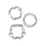 Ram Beaded Cock Rings - Clear