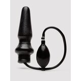 Inflatable Latex Butt Plug - Black
