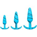 Mon Amour Blue Marble Silicone Butt Plug - SMALL