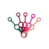 Sportsheets Multicolor Silicone Cuffs Keychain